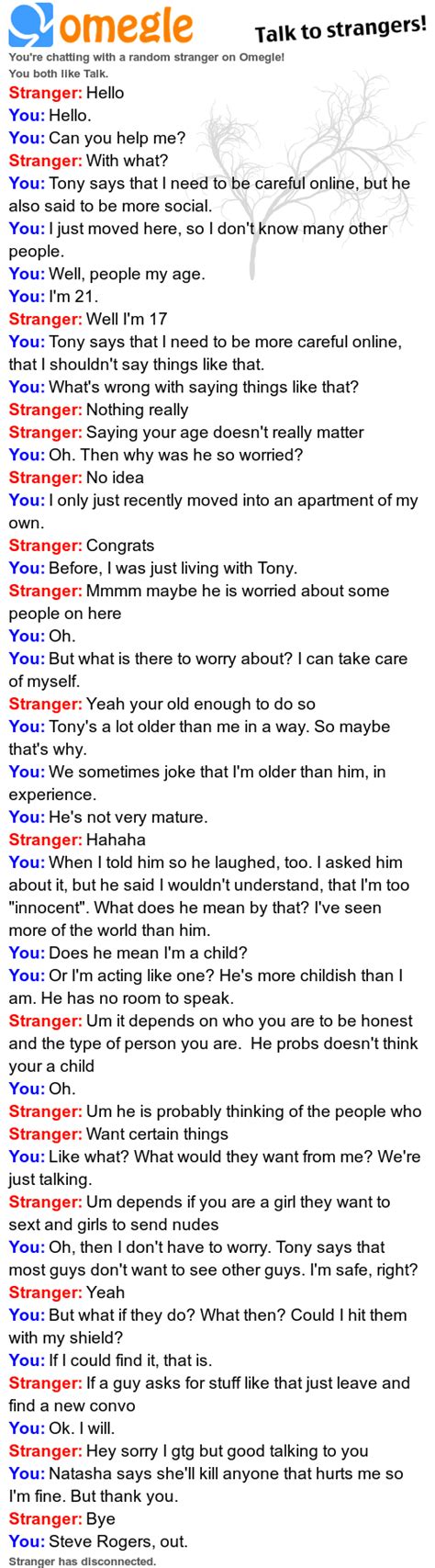 omegle.com|Omegle chat log